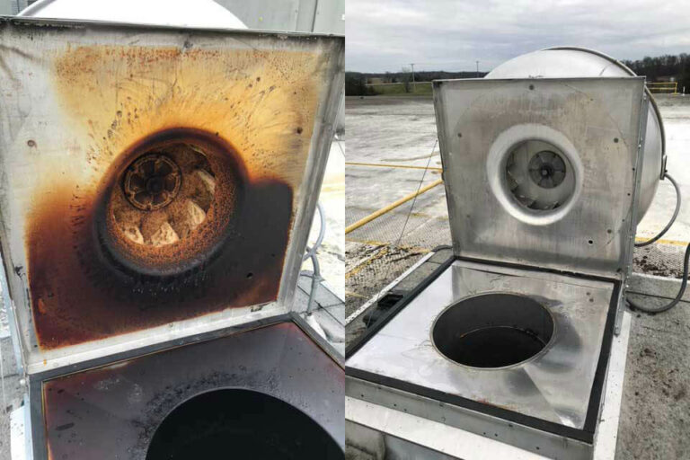 Kearny Restaurant Hood Cleaning Before & After